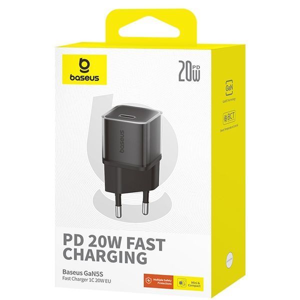 МЗП Baseus GaN5S OS 20W (1USB-C) (P10162503) Cluster Black ILSO-00000070599-1 фото