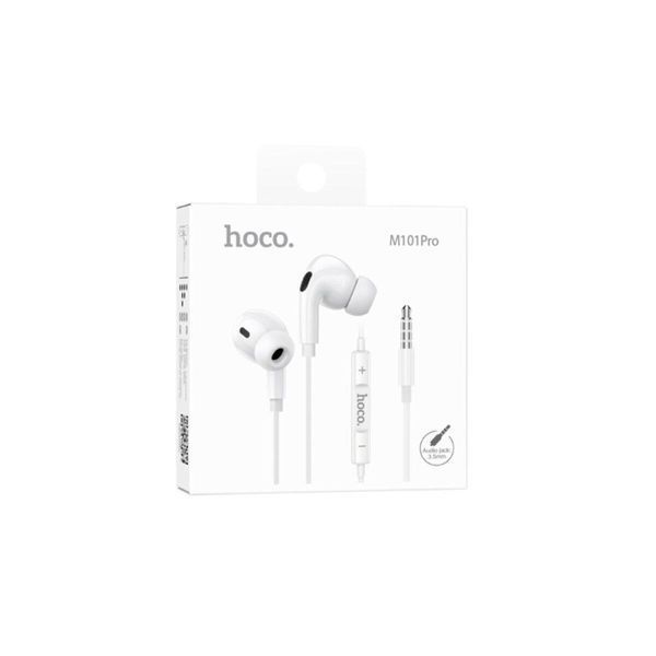 Навушники HOCO M101 Pro Crystal sound wire-controlled earphones with microphone White 656-03932 фото