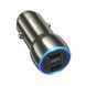 Автомобильное зарядное устройство HOCO Z48 Tough 40W dual port(2C) car charger Metal Gray 656-00352 фото 1