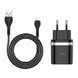 Сетевое зарядное устройство с кабелем HOCO C12Q Smart QC3.0 charger set(Micro) 18W Black 6931474716279 фото 4