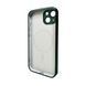 Чехол AG Glass Sapphire Frame MagSafe для iPhone 15 Cangling Green 666-02818 фото 2