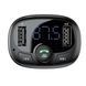 Автомобильное зарядное устройство с FM-модулятором Baseus T Shaped S-09A Car Bluetooth MP3 Player (Standard Edition) Black 656-00569 фото 5