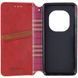 Кожаный чехол-книжка GETMAN Cubic для Xiaomi Redmi Note 14 Pro 4G Красный 555-01634 фото 6