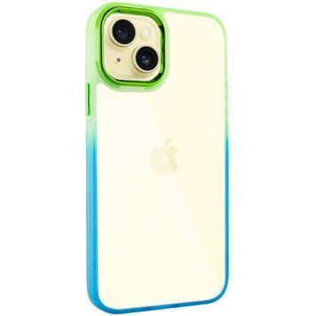 Чехол TPU+PC Fresh sip series для Apple iPhone 14 (6.1") Бирюзовый / Лимонный 777-06666 фото