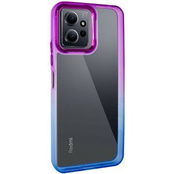 Чехол TPU+PC Fresh sip series для Xiaomi Redmi 12 Синий / Фиолетовый 777-06616 фото