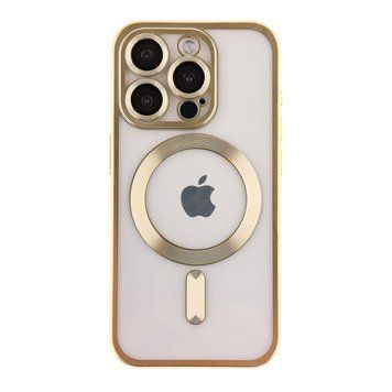 Чехол TPU Metallic Chrome Full Camera with Magsafe для iPhone 13 Pro Max Gold 214-02914 фото