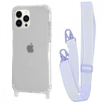 Чохол WAVE Clear Case With Strap для Iphone 13 Pro Light Purple 208-05233 фото