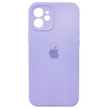 Силиконовый чехол с закрытой камерой для iPhone 12 Light Purple 208-00796 фото