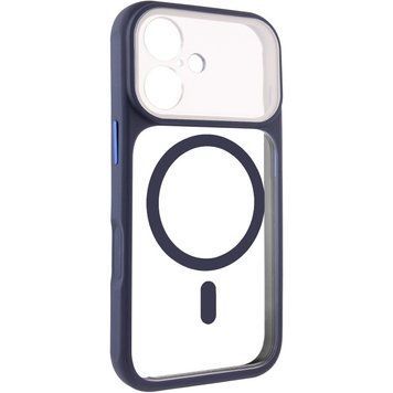 Чохол TPU+PC GETMAN Moon Clear with MagSafe для Apple iPhone 17 (6.3") Blue 656-08411 фото