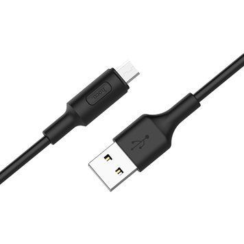 Кабель Hoco X25 USB to micro-USB Чорний 1 м 209-00048 фото