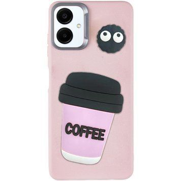 Чохол TPU Leather Toys для Samsung Galaxy A06 Coffee / Pink 555-00942 фото