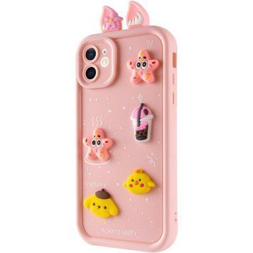 Чехол TPU Toys Case with Ears для Apple iPhone 12 (6.1") Light Pink 208-05398 фото