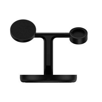 Беспроводное зарядное устройство Baseus Swan 3-in-1 Wireless Magnetic Charging Bracket 20W Black Universal 656-01267 фото