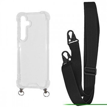 Чехол WAVE Clear Case With Strap для Samsung Galaxy S24 Plus Black 208-05183 фото