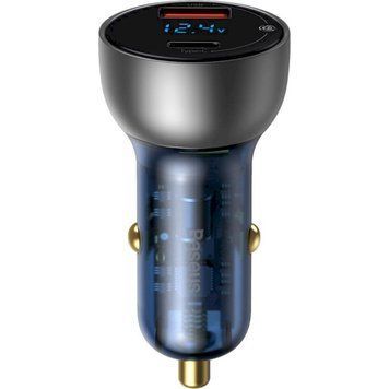 Автомобильное зарядное устройство Baseus Particular Digital Display QC+PPS Dual Quick Charger Car Charger 65W Shallow tarnish CCKX-C0A фото