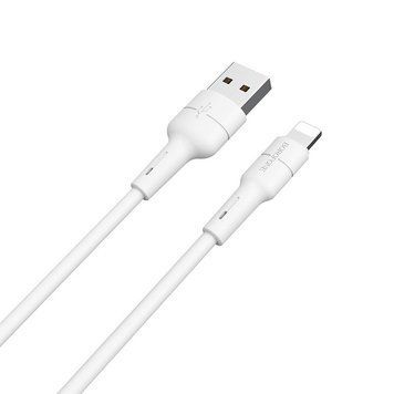 Кабель BOROFONE BX30 USB to iP 2.4A, 1m, silicone, TPE connectors, White 6931474706874 фото