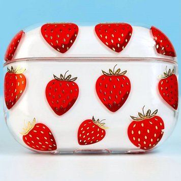 Чехол Clear Case Strong Design №1 для наушников AirPods 3 Strawberry 203-00485 фото