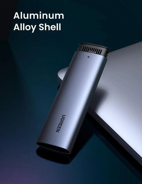 Наружный карман для накопителя UGREEN USB-C Female to M.2 M-Key 10G Enclosure C TO C Cable 50cm UGR-10902 фото