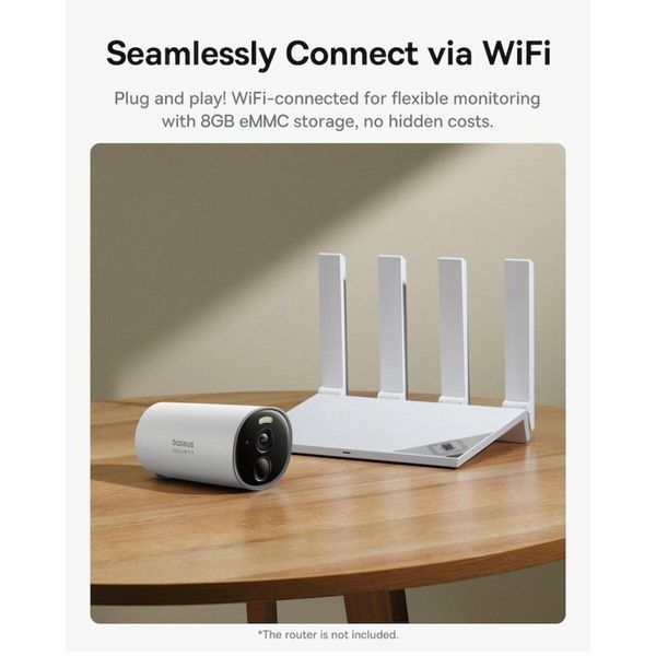 IP-камера видеонаблюдения Baseus Security B1 Outdoor Camera 2K White 656-02470 фото