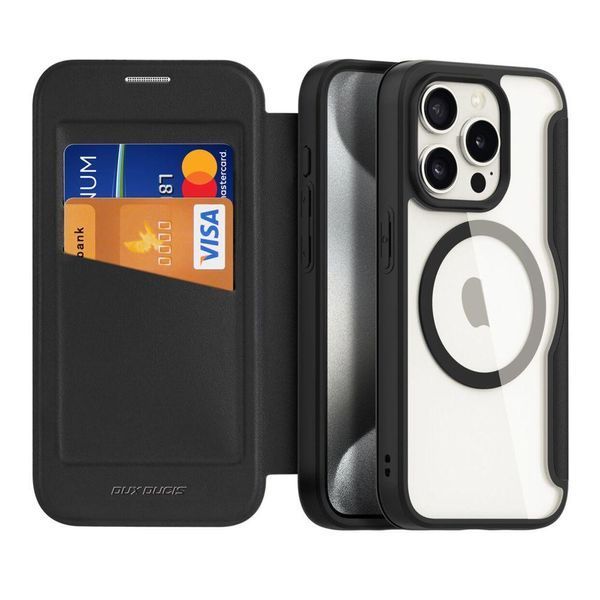 Чохол-книжка Dux Ducis Skin X Pro with MagSafe для iPhone 15 Pro Max Black 757-00499 фото