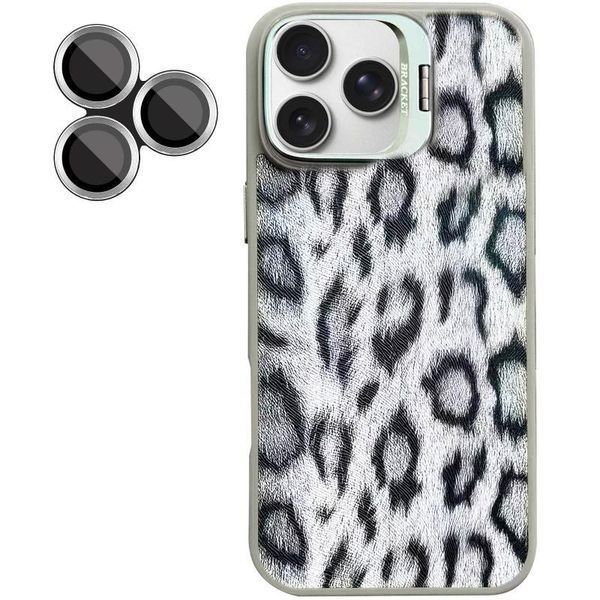 Чехол TPU+PC Wild Leopard with MagSafe and Lens для Apple iPhone 17 Air (6.5") Grey 656-08235 фото