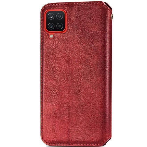 Шкіряний чохол-книжка GETMAN Cubic для Samsung Galaxy A12 / M12 Червоний 555-01939 фото
