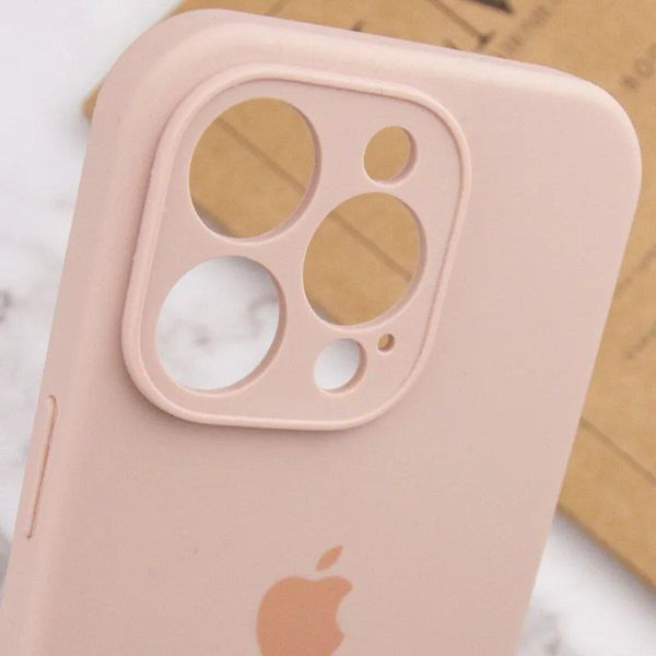 Силіконовий чохол з закритою камерою для iPhone 14 Pro Pink Sand 666-00881 фото