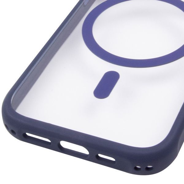 Чехол TPU+PC GETMAN Moon Clear with MagSafe для Apple iPhone 17 (6.3") Blue 656-08411 фото