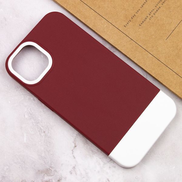 Чехол TPU+PC Bichromatic для Apple iPhone 12 Pro / 12 (6.1") Wine / White 555-03966 фото