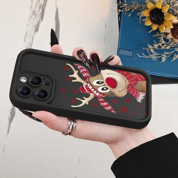 Новогодний чехол для iPhone 13 Pro Black deer 777-02160 фото