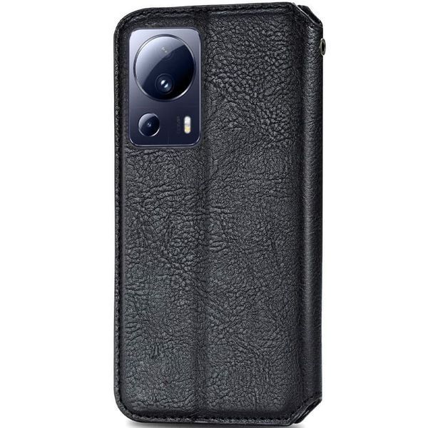 Шкіряний чохол-книжка GETMAN Cubic для Xiaomi 13 Lite Чорний 555-01835 фото