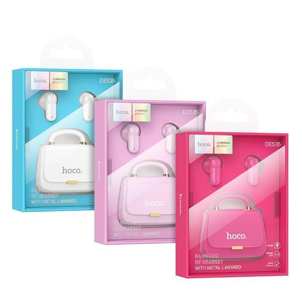 Наушники HOCO DES35 Dawn handbag BT headset Pink 656-00905 фото
