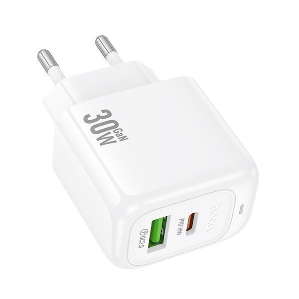 Мережевий зарядний пристрій HOCO CS55A Surplus PD30W+QC3.0 charger White 6942007631549 фото