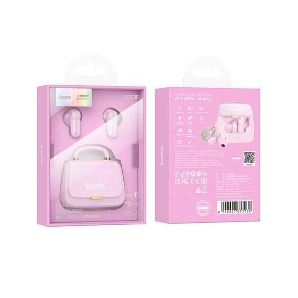 Наушники HOCO DES35 Dawn handbag BT headset Pink 656-00905 фото