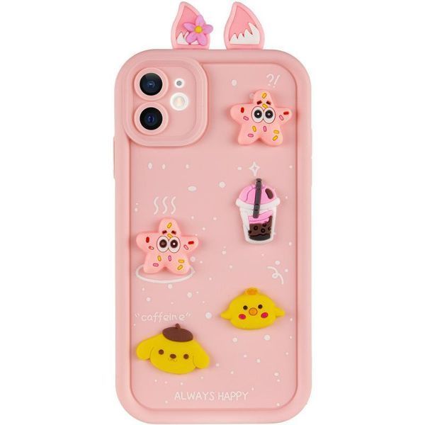 Чехол TPU Toys Case with Ears для Apple iPhone 12 (6.1") Light Pink 208-05398 фото