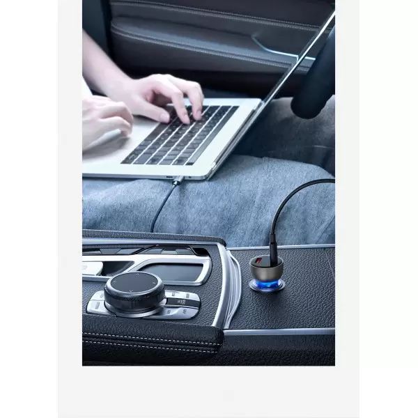 Автомобильное зарядное устройство Baseus Particular Digital Display QC+PPS Dual Quick Charger Car Charger 65W Shallow tarnish CCKX-C0A фото