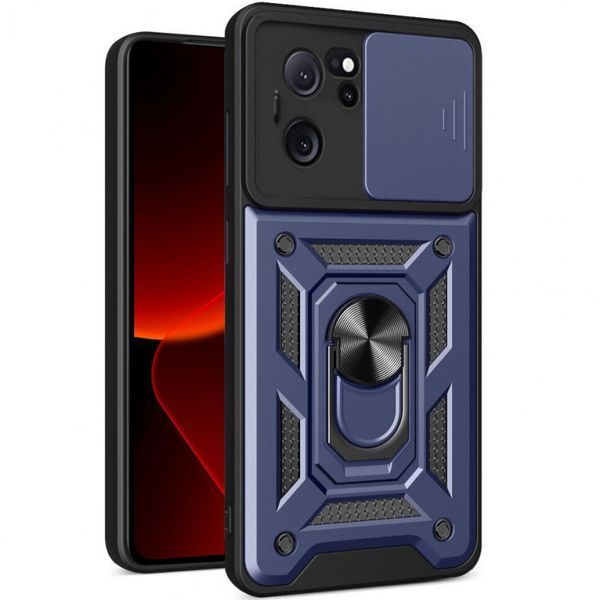 Ударостійкий чохол Camshield Serge Ring для Xiaomi 13T / 13T Pro Blue 777-04450 фото