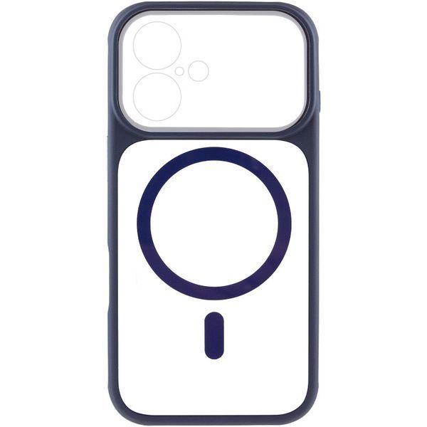 Чехол TPU+PC GETMAN Moon Clear with MagSafe для Apple iPhone 17 (6.3") Blue 656-08411 фото