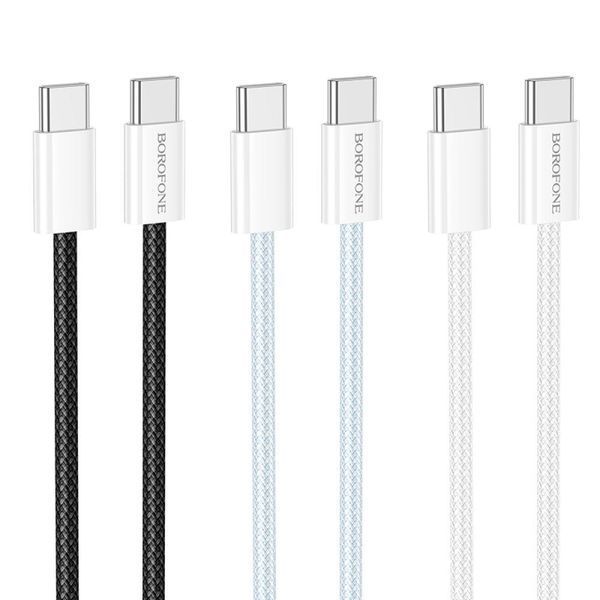 Кабель USB Borofone BX103 Original 60W Type-C to Type-C 1m Черный 209-00321 фото