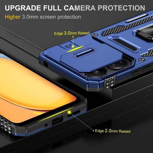 Ударопрочный чехол Camshield Army Ring для Xiaomi Redmi 13C / Poco C65 Navy Blue 777-05000 фото