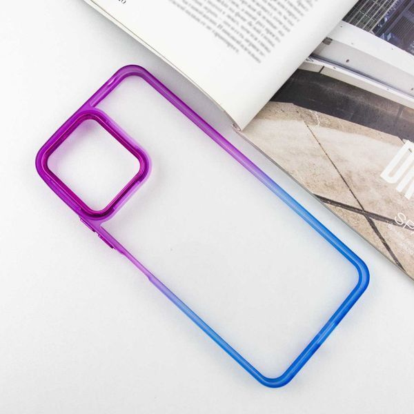 Чехол TPU+PC Fresh sip series для Xiaomi Redmi 12 Синий / Фиолетовый 777-06616 фото