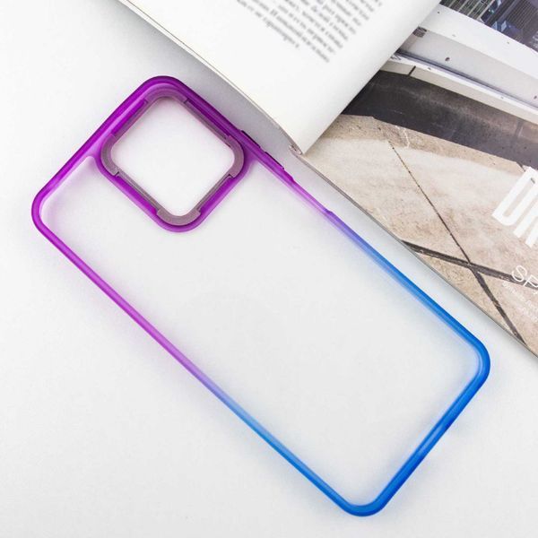 Чехол TPU+PC Fresh sip series для Xiaomi Redmi 12 Синий / Фиолетовый 777-06616 фото