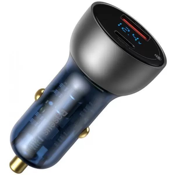 Автомобильное зарядное устройство Baseus Particular Digital Display QC+PPS Dual Quick Charger Car Charger 65W Shallow tarnish CCKX-C0A фото
