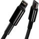 Кабель Baseus Tungsten Gold Fast Charging Data Cable Type-C to iP PD 20W 1m Black CATLWJ-01 фото 4