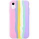 Силіконовий Чохол Rainbow для iPhone Xr Pink/Blue 888-00140 фото