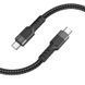 Кабель HOCO U110 Type-C to Type-C 60W charging data cable Black 6931474770622 фото 4