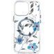 TPU+PC чехол Clear Garden with MagSafe для Apple iPhone 16 Pro Max (6.9") Blue Blossom 777-08214 фото 2