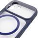 Чехол TPU+PC GETMAN Moon Clear with MagSafe для Apple iPhone 17 (6.3") Blue 656-08411 фото 4