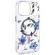 TPU+PC чехол Clear Garden with MagSafe для Apple iPhone 16 Pro Max (6.9") Blue Blossom 777-08214 фото 1