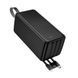 Power Bank Borofone BJ79C 50000mAh Clever (with cable Type-C+Lightning+USB) Black 216-00184 фото 3